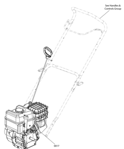 Engine Group Diagram and Parts List for 1697116-01-622 2019 Briggs and Stratton Snow Blower